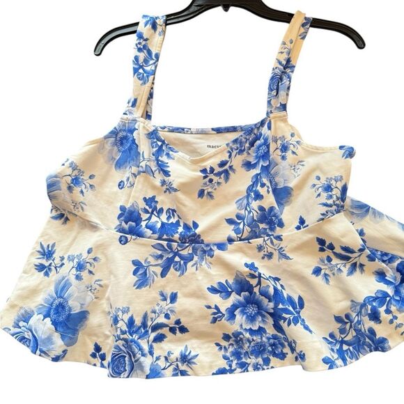 NWT Anthropologie/Maeve Loral Ruffle Tier Tank - Picture 4 of 8